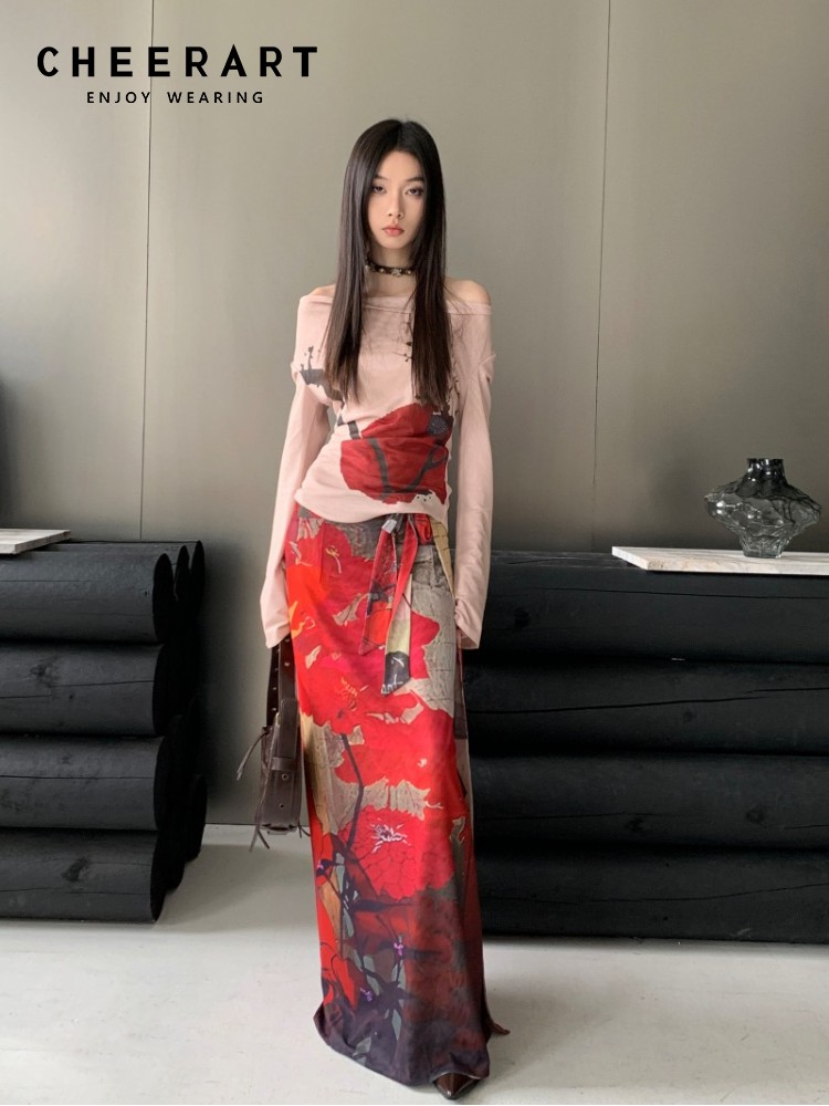 Summer Clothing Wraps - CHEERART rok panjang jala wanita, pakaian