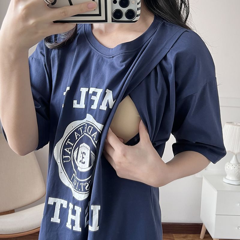 Summer Clothing Usa - Gaun Menyusui Ibu Hamil Kaus Panjang