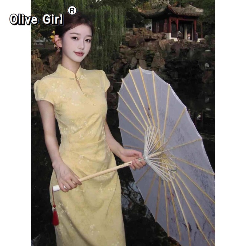 Summer Clothing Young Women - Gaun Cheongsam Qipao yang Ditingkatkan 2026