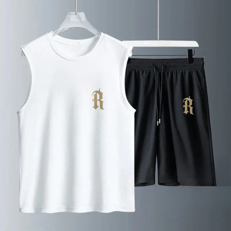 Summer Clothing Usa - Set Tank Top Pria Musim Panas