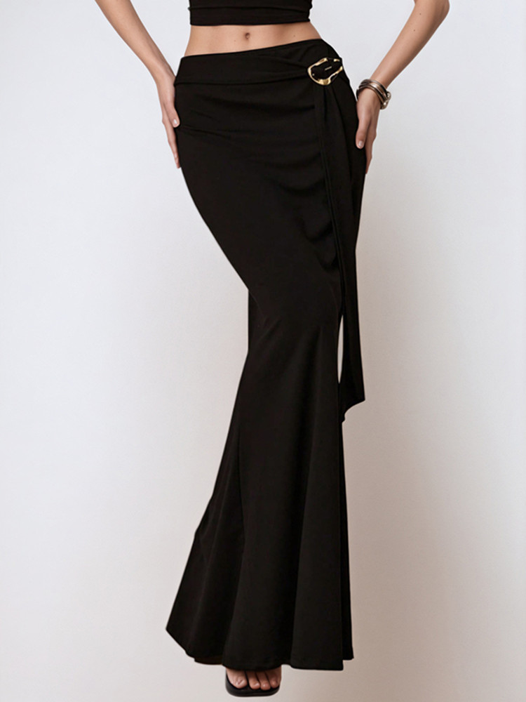 Summer Clothing Wraps - Rok Ekor Ikan Hitam Elegan BKLD,