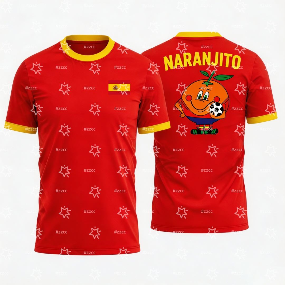 Summer Clothing In Spanish - Jersey Sepak Bola Grafis Naranjito 2026