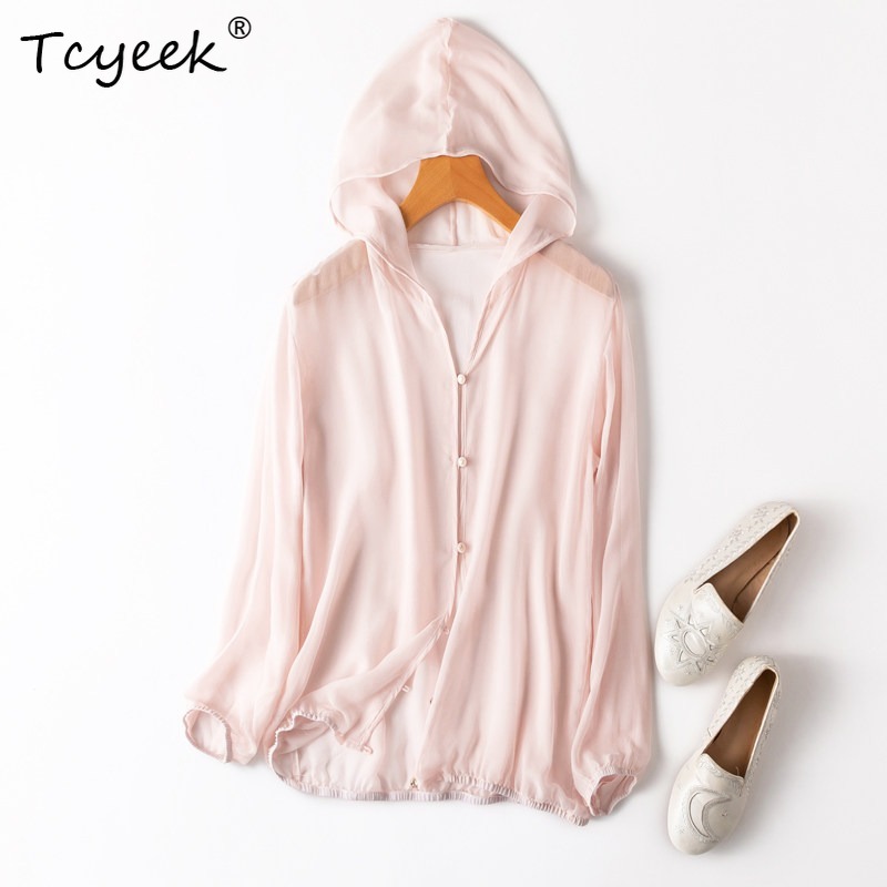 Summer Clothing Usa - Tcyeek Atasan Wanita Sutra Murbei Asli