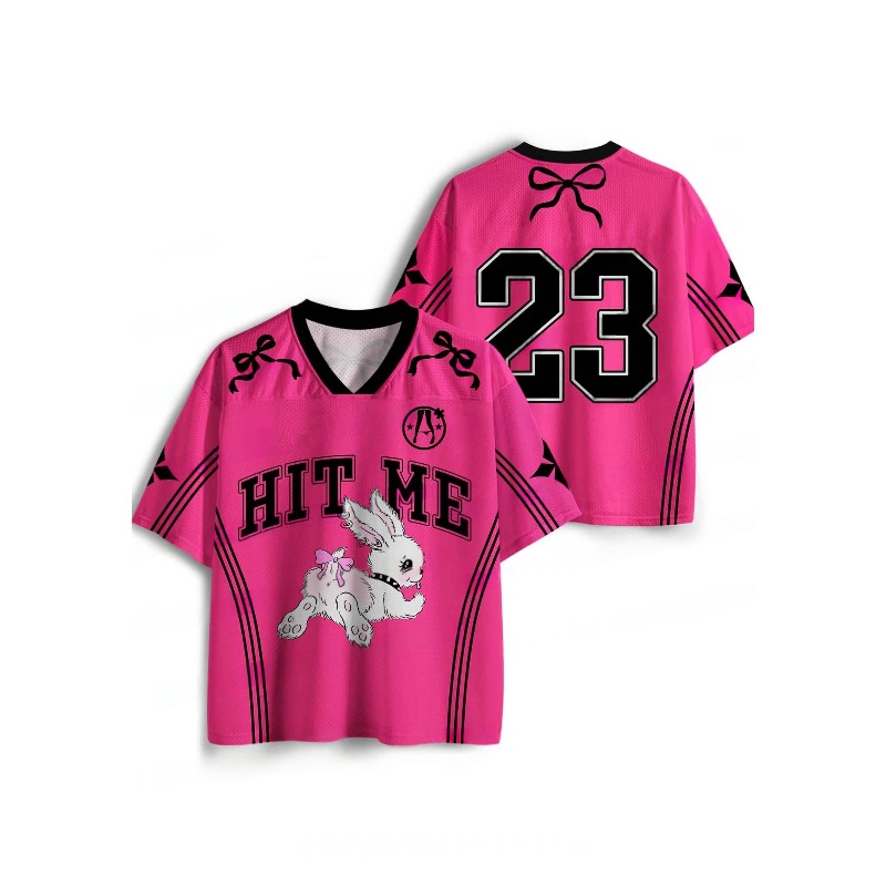 Summer Clothing Y2K - Kaos Olahraga Lengan Pendek New Jersey
