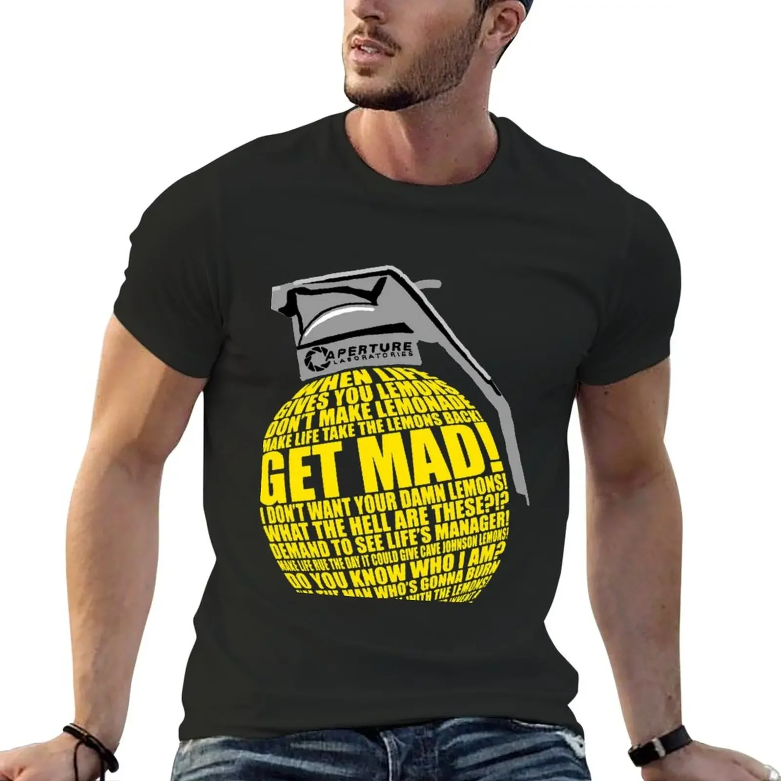 Summer Clothing Quotes - Portal 2 Cave Johnson T-Shirt kutipan