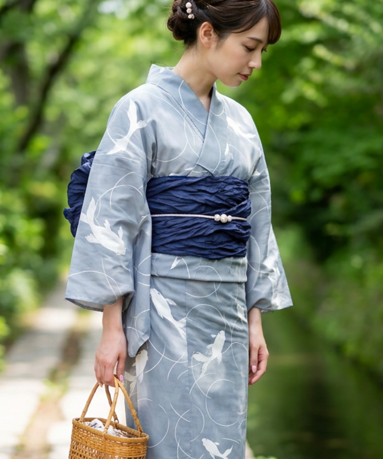 Summer Clothing Girl - Gaun Yukata Kimono Tradisional Bahan Katun