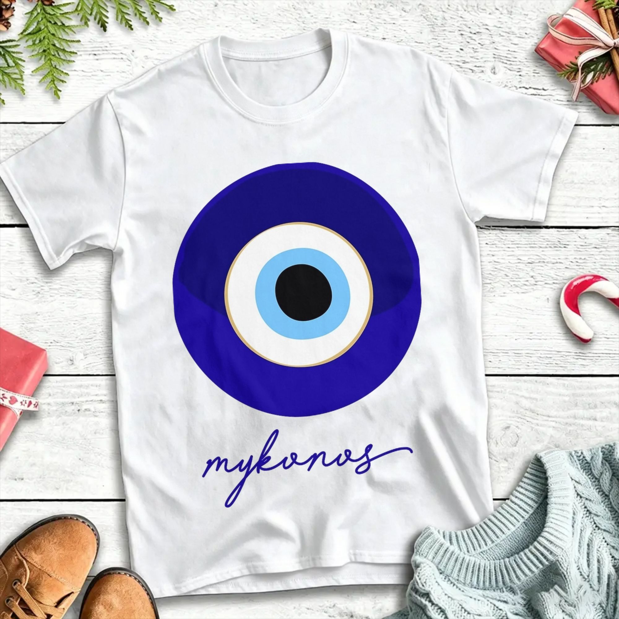 Summer Clothing For Greece - MYKONOS - GREECE, edisi mati kaos