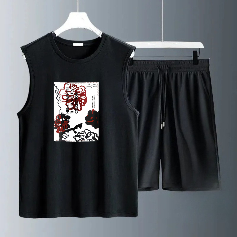 Summer Clothing Usa - Set Tank Top Pria Musim Panas