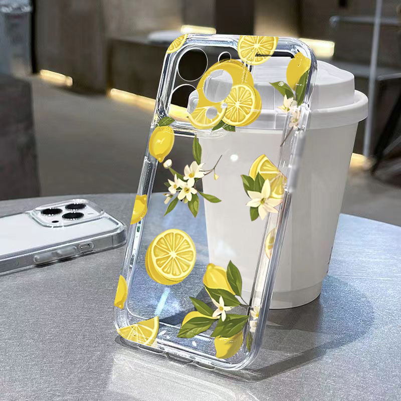 Summer Closet - Casing Ponsel Bening Bunga Lemon Buah