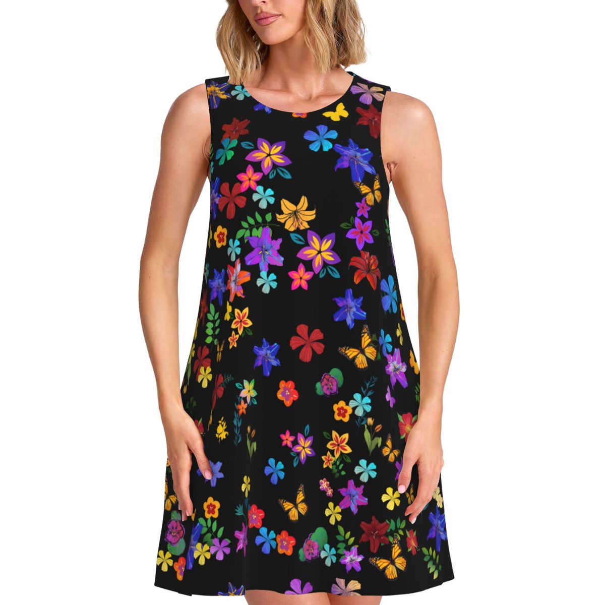 Gaun Kasual Motif Bunga yang M - Summer Clothing Ideas For Women ulasan dan harga