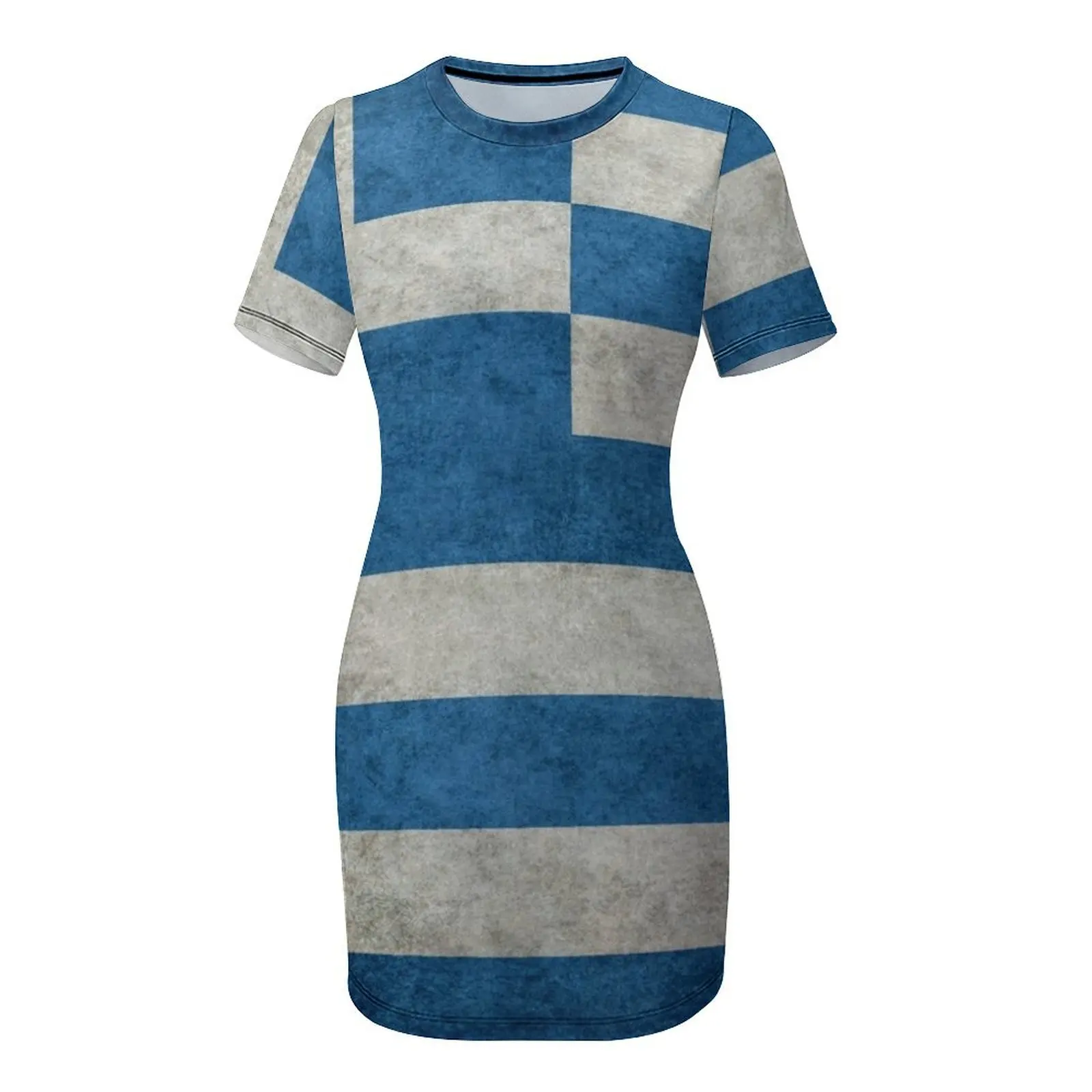 Bendera Yunani - Gaun Lengan P - Summer Clothing For Greece ulasan dan harga