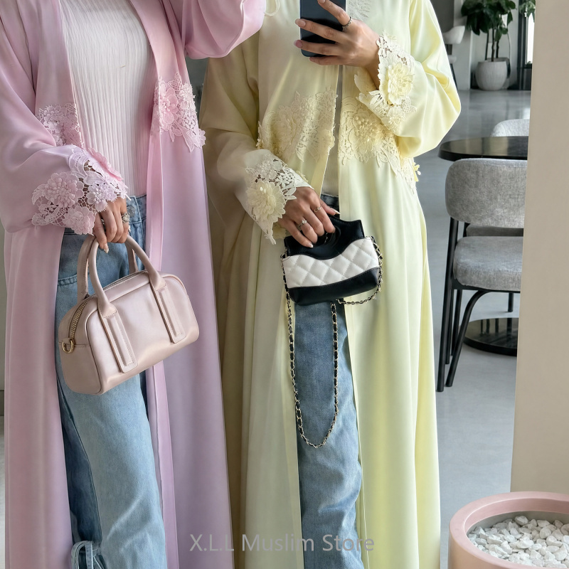 Gaun Abaya Muslim Bordir Bunga - Summer Clothing Hijab ulasan dan harga