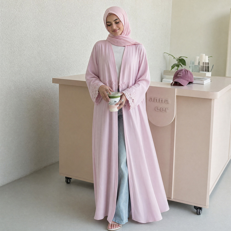 Gaun Abaya Muslim Bordir Bunga - Summer Clothing Hijab ulasan dan harga
