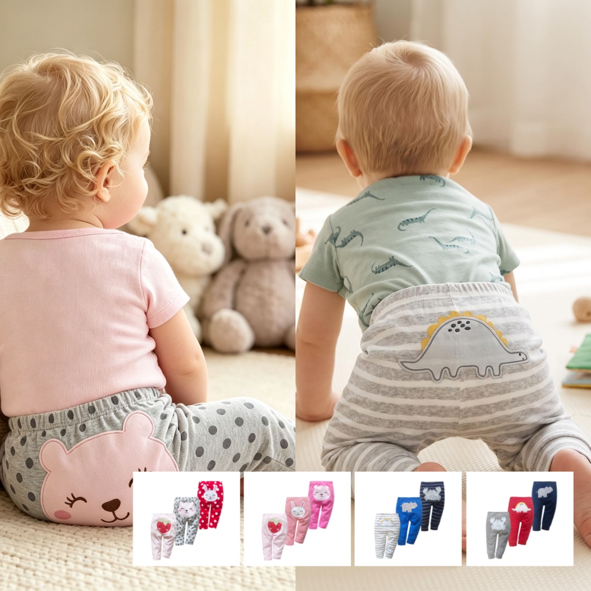 3PCS Celana Harem Katun Unisex - Summer Clothing Baby Boy ulasan dan harga