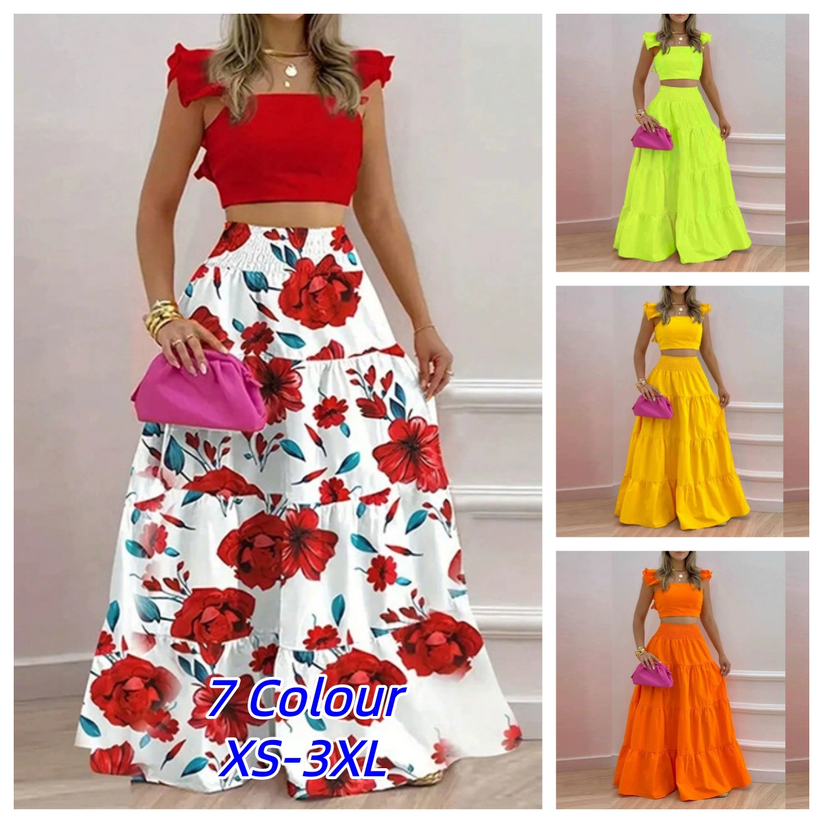 Rok Y2k Set Dua Potong Pakaian - Summer Clothing Y2K ulasan dan harga