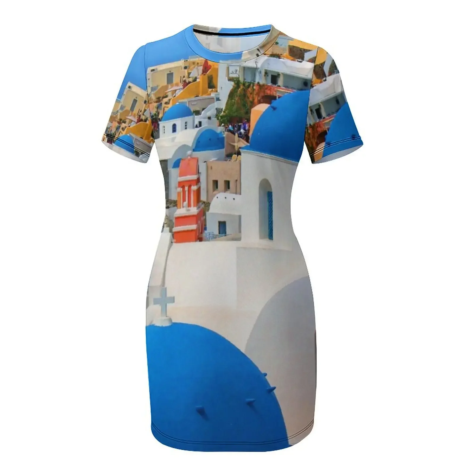 Gaun Santorini Yunani Berwarna - Summer Clothing For Greece ulasan dan harga