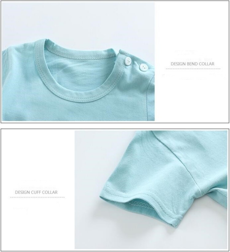 Kaus Katun + Celana Pendek Set - Summer Clothing Baby Boy ulasan dan harga