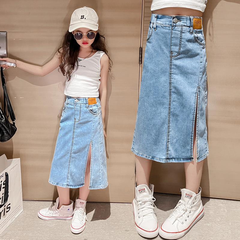 Rok Denim anak perempuan remaj - Summer Clothing Teen Girls ulasan dan harga