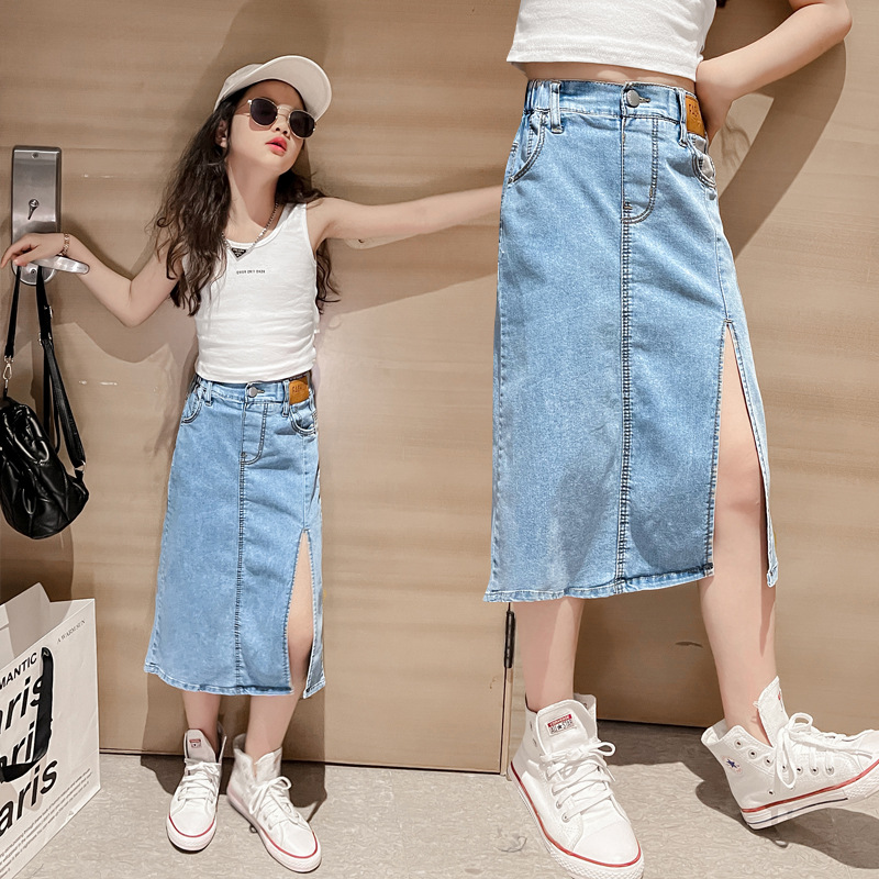 Rok Denim anak perempuan remaj - Summer Clothing Teen Girls ulasan dan harga