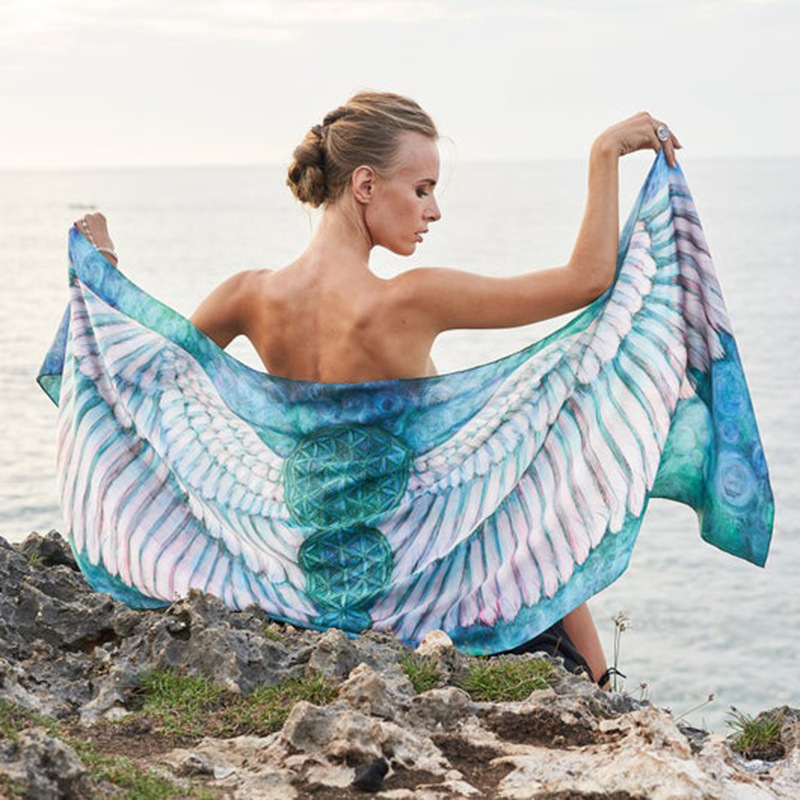 Penutup Bikini Sayap Bulu Boho - Summer Clothing Young Women ulasan dan harga