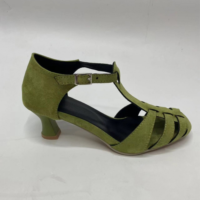 Sandal Wanita Hijau Suede Kitt - Summer Closet ulasan dan harga