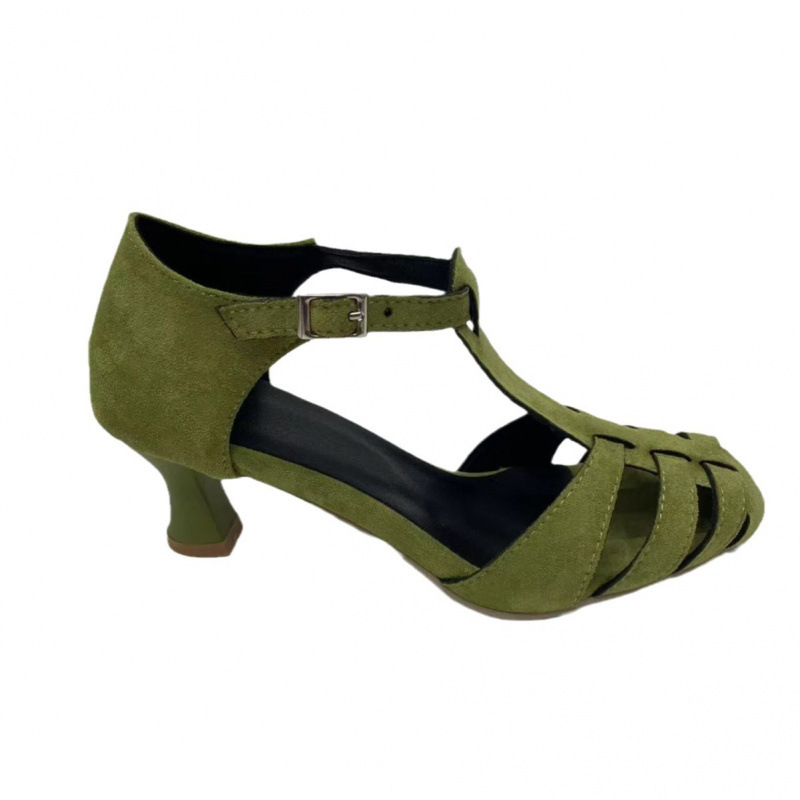 Sandal Wanita Hijau Suede Kitt - Summer Closet ulasan dan harga