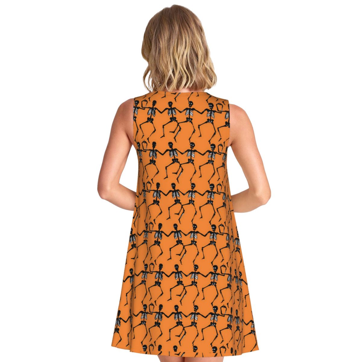 Gaun Kasual Motif Tengkorak Me - Summer Clothing Ideas For Women ulasan dan harga