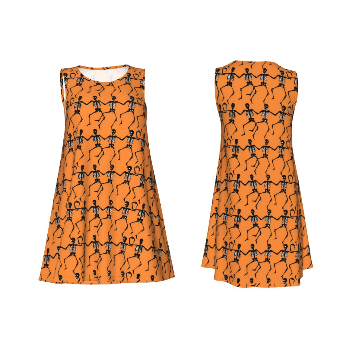 Gaun Kasual Motif Tengkorak Me - Summer Clothing Ideas For Women ulasan dan harga