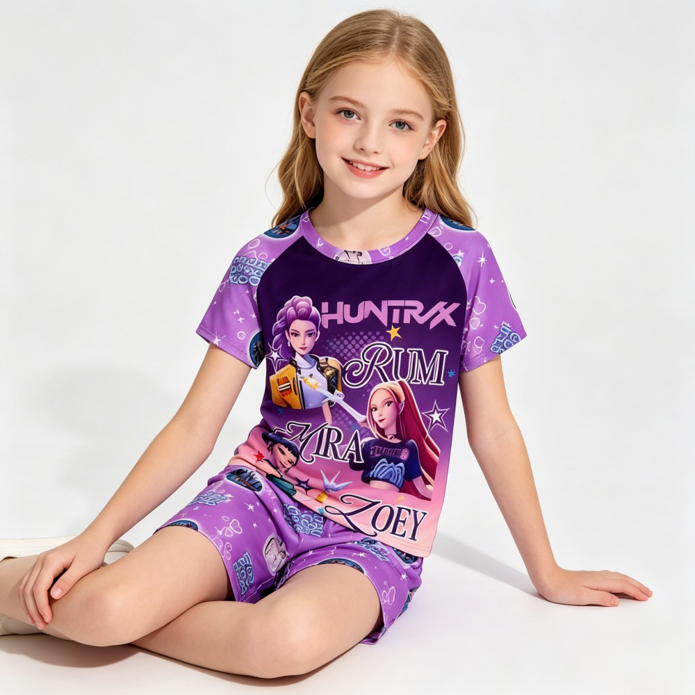 Set Piyama Anak Bertema Kpop B - Summer Clothing Teen Girls ulasan dan harga