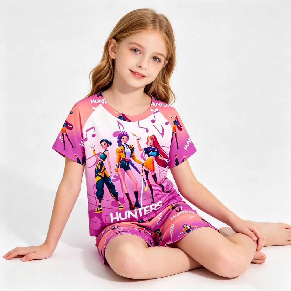 Set Piyama Anak Bertema Kpop B - Summer Clothing Teen Girls ulasan dan harga