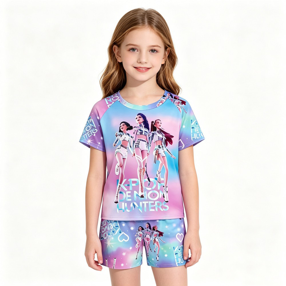 Set Piyama Anak Bertema Kpop B - Summer Clothing Teen Girls ulasan dan harga