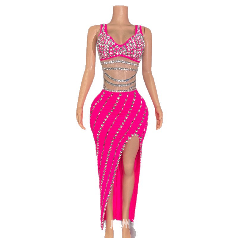 Gaun Suspender Glamor Berlian  - Summer Clothing Resort ulasan dan harga