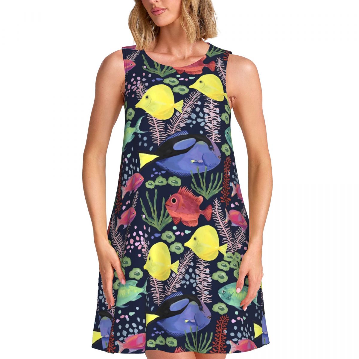 Gaun Wanita Tanpa Lengan Motif - Summer Clothing Ideas For Women ulasan dan harga