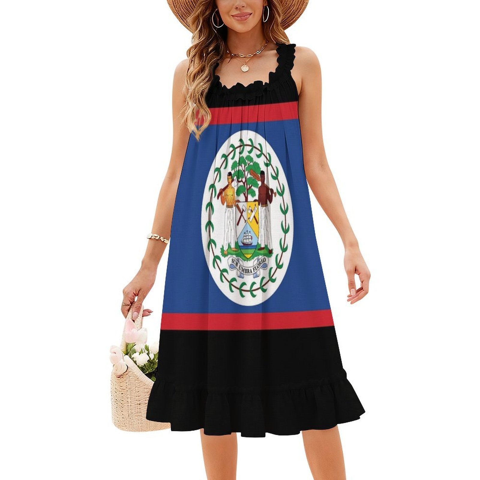 Bendera Nasional Belize Gaun P - Summer Clothing Banner ulasan dan harga