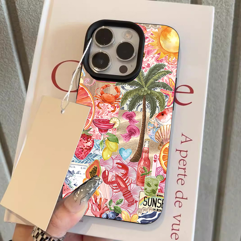 Casing HP Motif Kolase Pesta P - Summer Closet ulasan dan harga