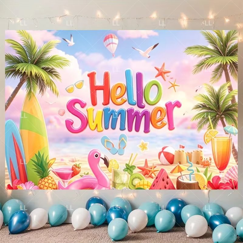 Spanduk Dekorasi Pesta Pantai  - Summer Clothing Banner ulasan dan harga