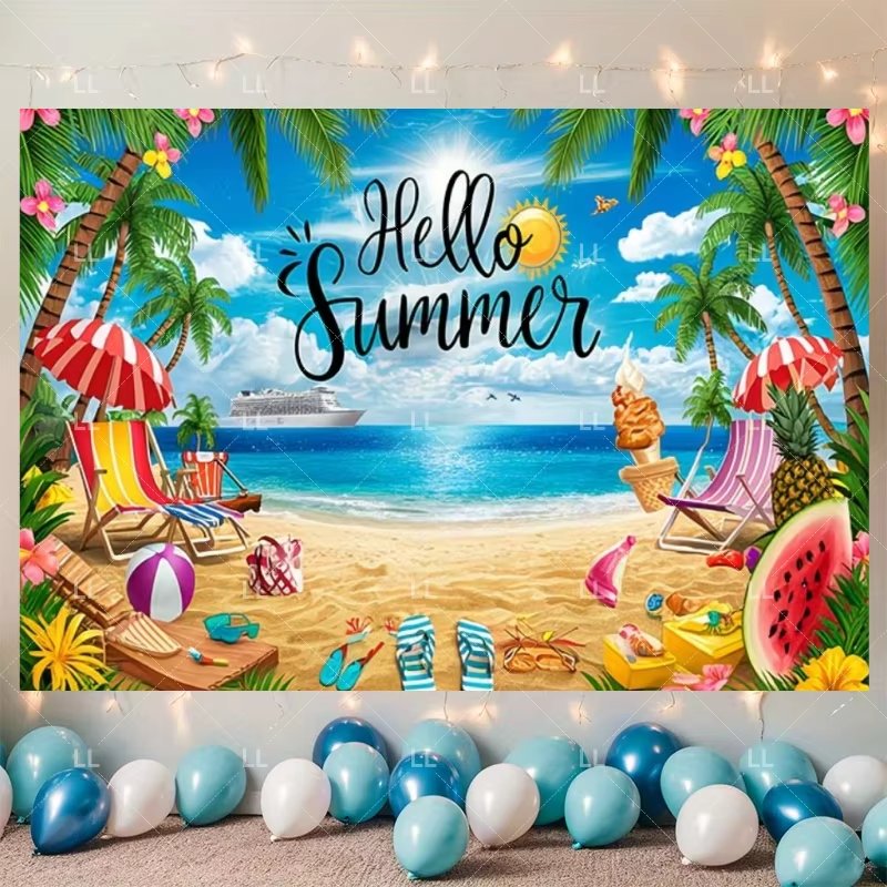 Spanduk Dekorasi Pesta Pantai  - Summer Clothing Banner ulasan dan harga