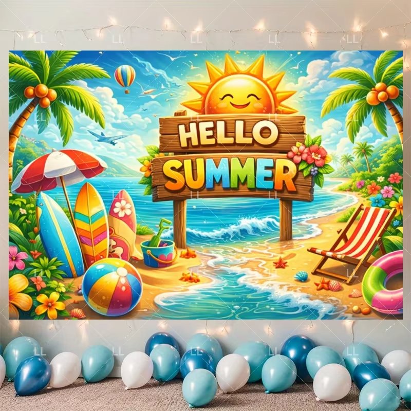 Spanduk Dekorasi Pesta Pantai  - Summer Clothing Banner ulasan dan harga