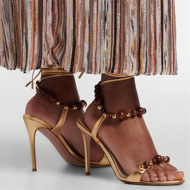 Sandal Kulit Coklat Mewah Retr - Summer Closet ulasan dan harga